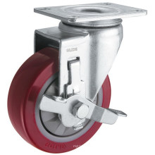 Medium Duty Single Bearing PU Caster (Red) (G3206)